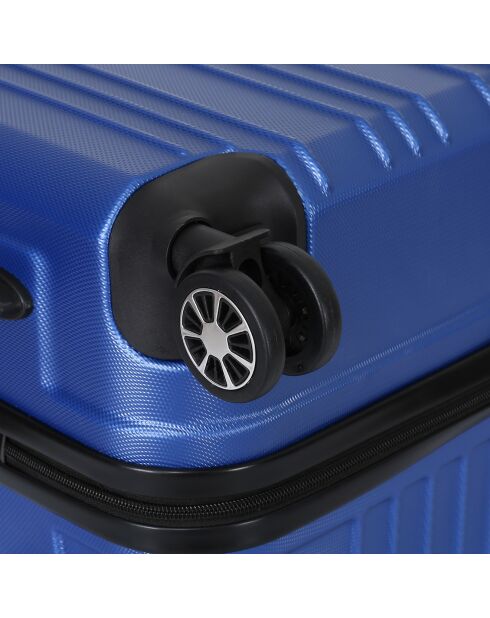 Saturn Medium Stay Koffer met 4 dubbele wielen 65 cm blauw