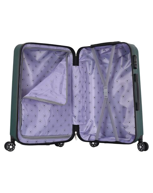 Saturn Medium Stay Koffer met 4 dubbele wielen 65 cm kakigroen