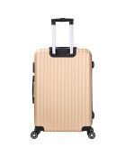 2 gouden dubbele koffers met 4 wielen Saturn 65/75 cm