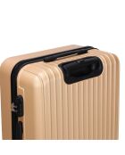 2 gouden dubbele koffers met 4 wielen Saturn 65/75 cm