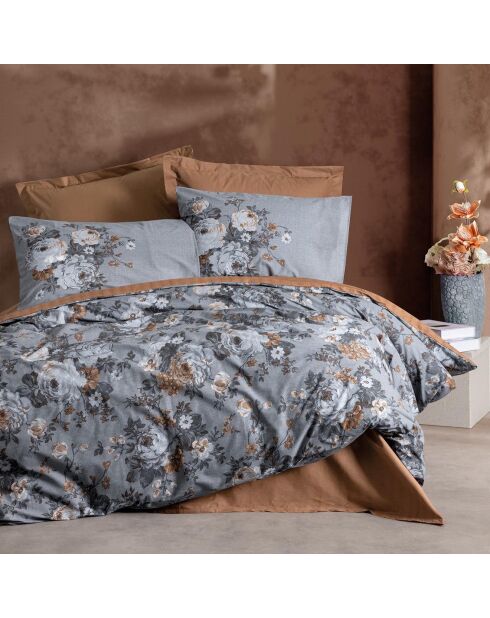 Parure housse de couette Lenora marron