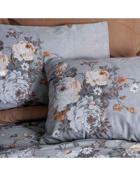 Parure housse de couette Lenora marron