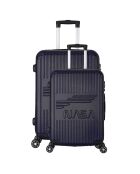 2 Enterprise 4 koffers met dubbele wielen 55/65 cm marineblauw