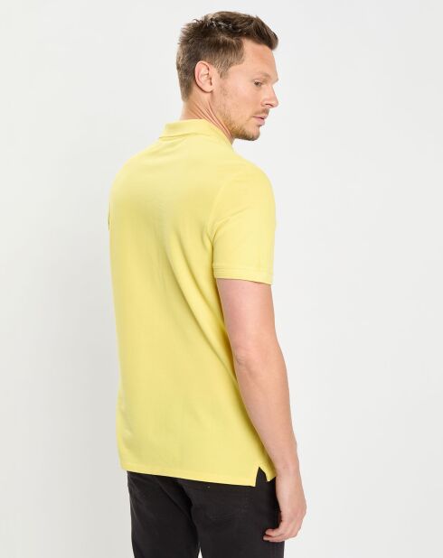Soloc mc poloshirt van biologisch katoen basic flash geel