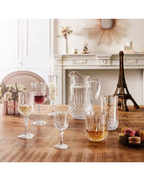 Set de cristal transparente Longchamp - 24 piezas