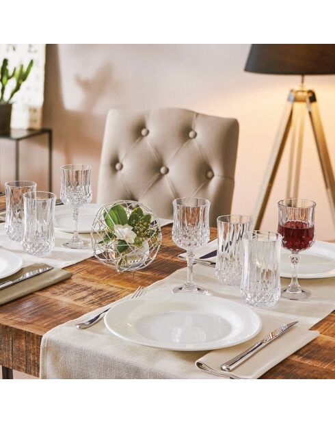 Set de vidrio transparente Longchamp - 16 piezas