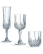 Service de verres Longchamp transparent - 24 pièces