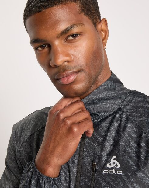 Veste de running Zeroweight imprimée noire