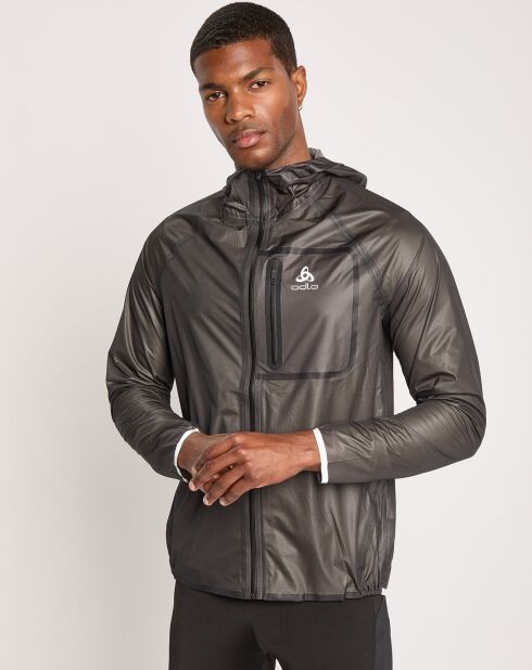 Veste imperméable de running Performance Knit Zeroweight Dual Dry noire