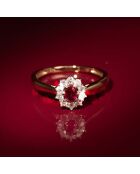 Joal Diamantring 0,26 ct Rubin 0,25 ct Gelbgold