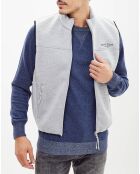 Gilet sans manches bimatière gris