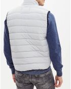 Gilet sans manches bimatière gris