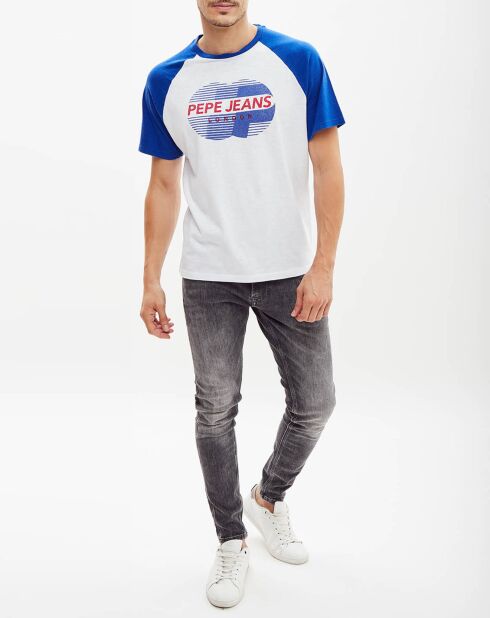 T-Shirt Logo Archive blanc/bleu