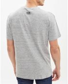 T-Shirt Reuben rayure gris/bleu