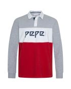 Polo Archive gris/rouge