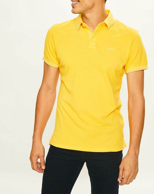 Polo piqué jaune