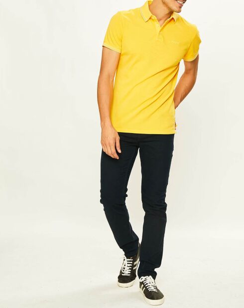 Polo piqué jaune