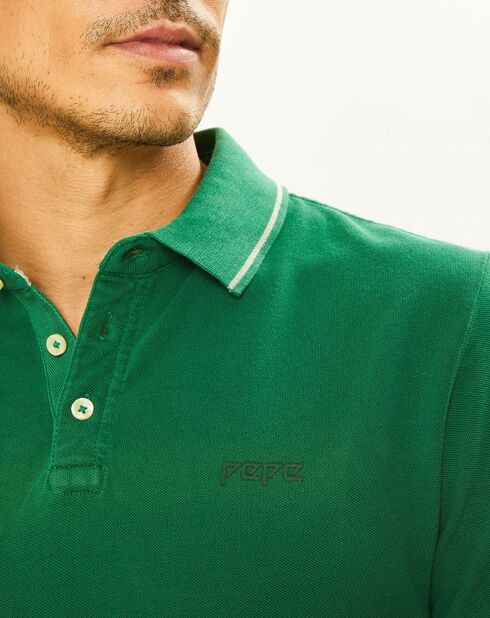Polo piqué vert