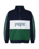 Sweat Loganne bleu marine/vert/blanc