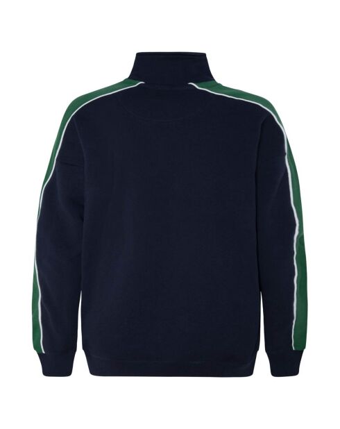 Sweat Loganne bleu marine/vert/blanc