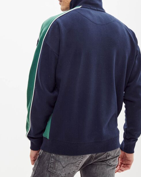 Sweat Loganne bleu marine/vert/blanc