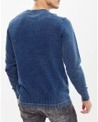 Pull en maille bleu