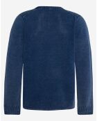 Pull en maille bleu