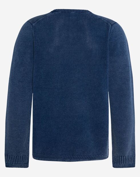 Pull en maille bleu