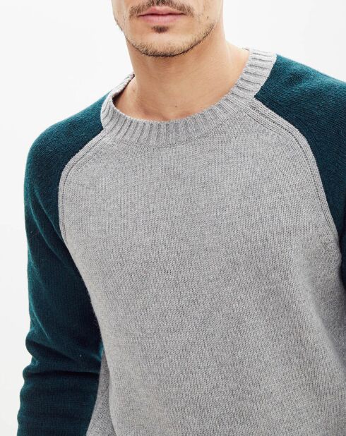 Pull en Laine mélangée Sunrise Bic gris/vert