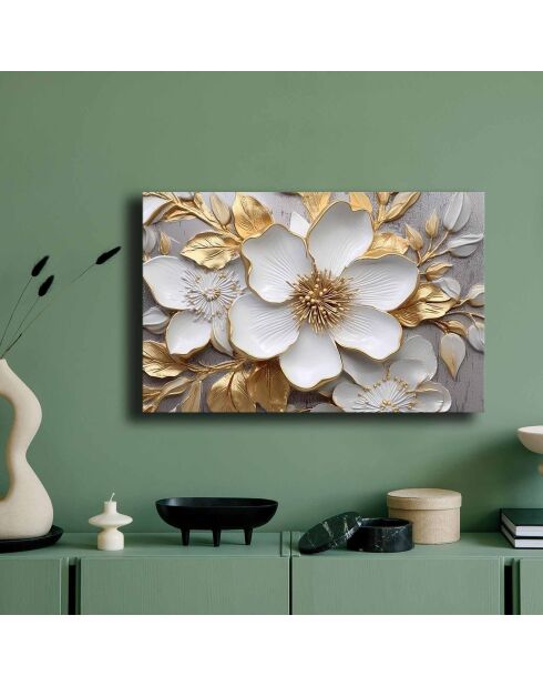 Peinture décorative sur toile Fleurs - 45x70 cm