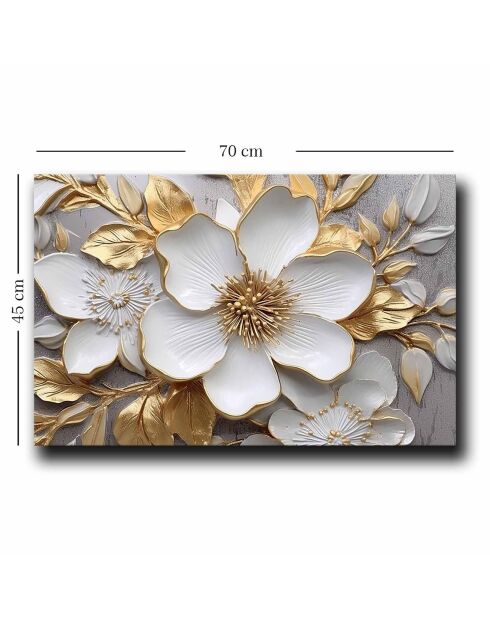 Peinture décorative sur toile Fleurs - 45x70 cm