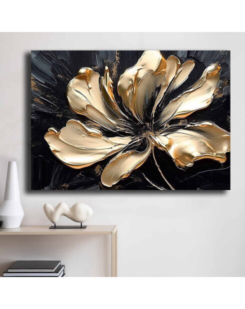 Peinture décorative sur toile Fleur - 70x100 cm