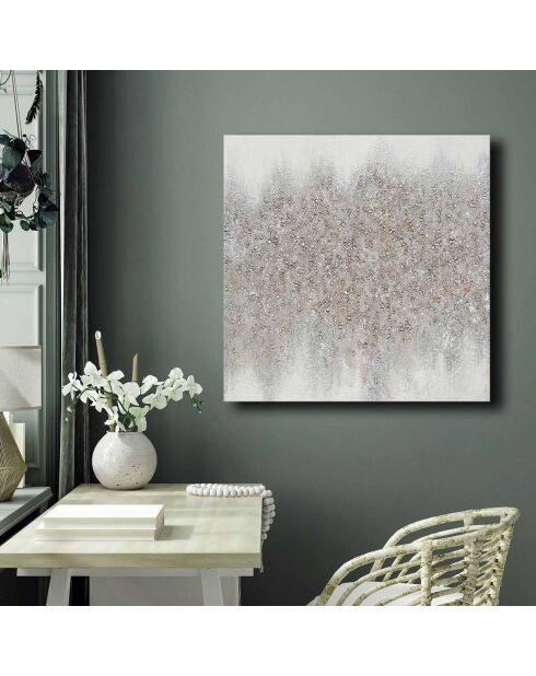 Pittura decorativa su tela Macchia grigia - 70x70 cm