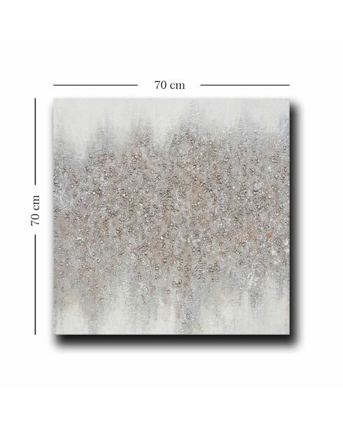 Pittura decorativa su tela Macchia grigia - 70x70 cm