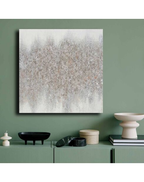 Pittura decorativa su tela Macchia grigia - 70x70 cm