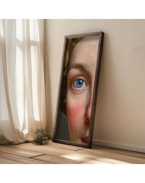 Pittura decorativa con cornice Volto femminile - 60x120x3,5 cm