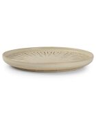 4 Assiettes dessert en Porcelaine Orion blanc/brun - D.19 cm