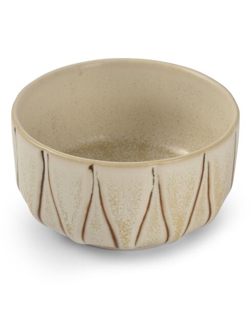 4 Bols en Porcelaine Orion blanc/brun - 26 cl