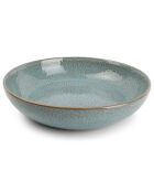 4 Assiettes creuses Mielo bleu/vert - D.21 cm