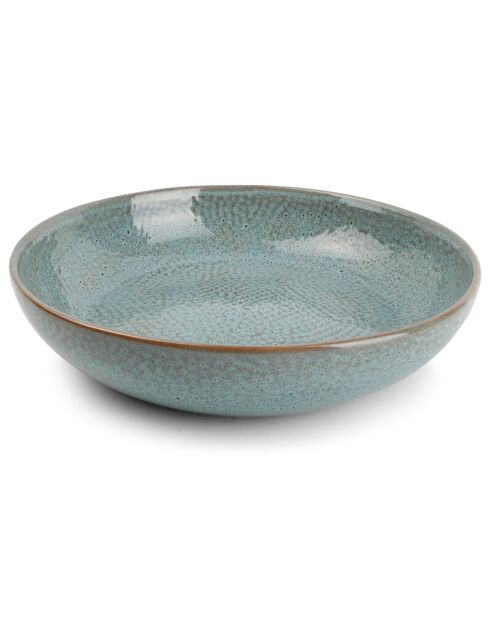 4 Assiettes creuses Mielo bleu/vert - D.21 cm