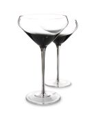 2 Verres à cocktails fumés Secrets transparent/noir - 30 cl