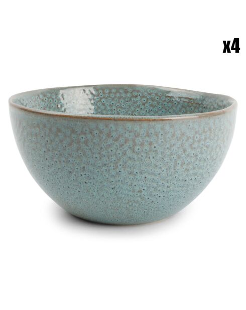 4 Bols Mielo bleu/vert - D.15 cm