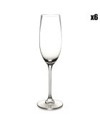 6 Flûtes à Champagne Tinta transparentes - 21 cl