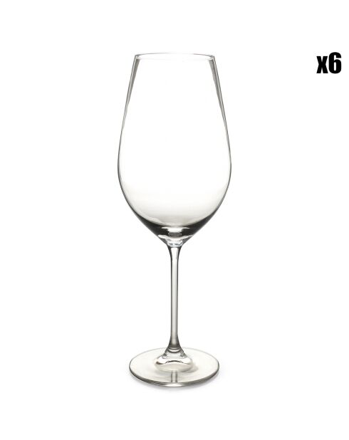 6 Verres à vin Tinta transparents - 54 cl
