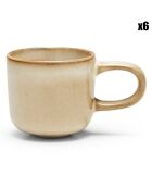 6 Tasses à moka expresso Relic beiges - 6 cl