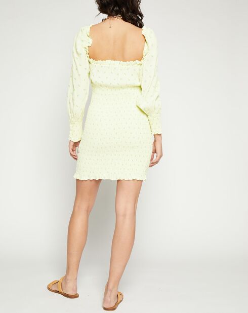 Robe mini Gombardy imprimée fleurs jaune