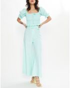 Pantalon Rose Wide vert d'eau