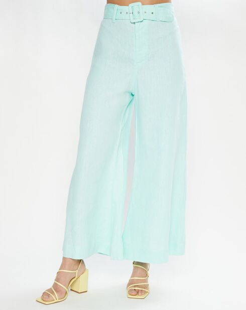 Pantalon Rose Wide vert d'eau