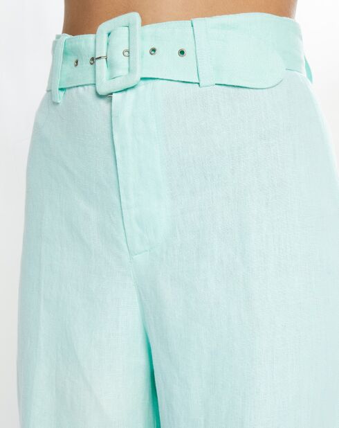 Rosa Weite wassergrüne Hose