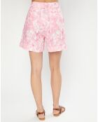 Short 100% Lin Les Deux imprimé rose